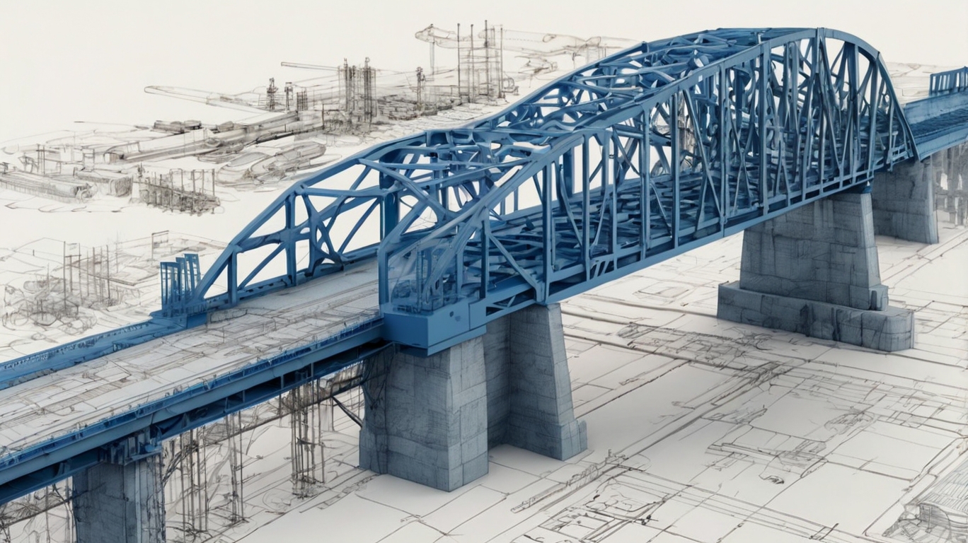 Leonardo_Kino_XL_blue_prints_of_bridge_construction_with_mostl_0